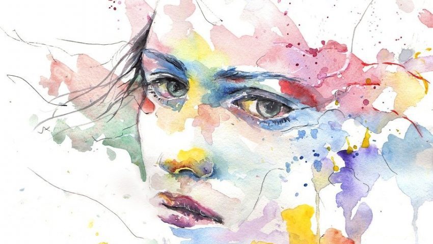 A watercolor portrait of a woman in quiet contemplation, illustrating the emotional depth explored in naming and understanding your feelings